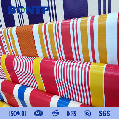 pvc outdoor striped tarpaulin Waterproof anti-uv  high sthengh fireproof