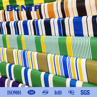 Waterproof PVC Stripe Tarpaulin 2.7m Width For Outdo Or Awning