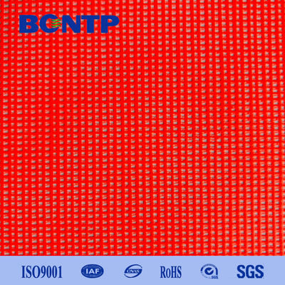 1000D PVC coated Fluorescent red Mesh Fabric  Vinyl Coated anti-uv high strength water proof