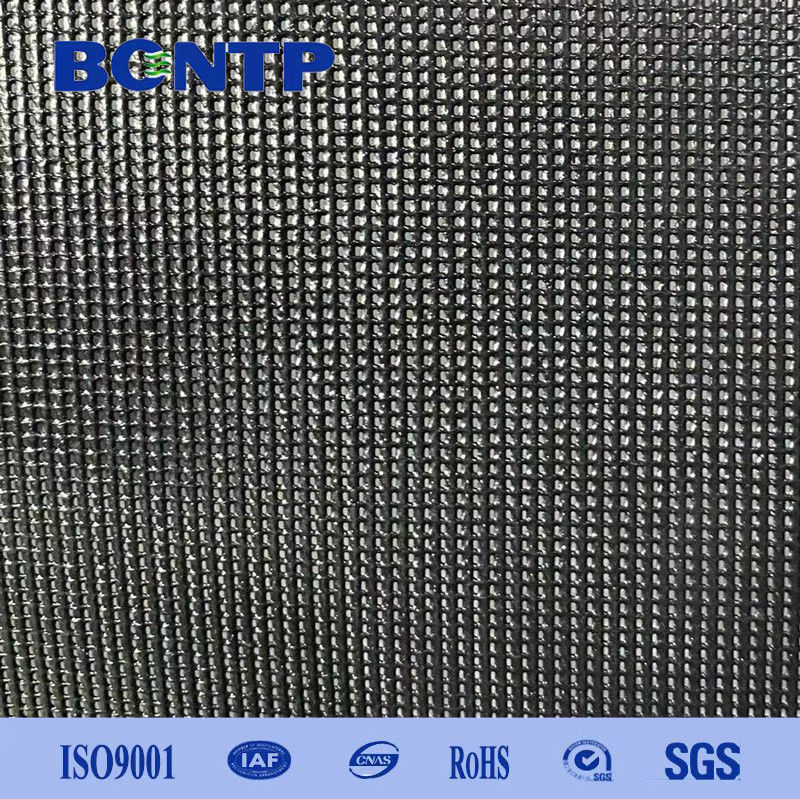 BLACK color  PVC Mesh Fabric Poly  Vinyl Fabric 1000D 1818 high strength for shopping cart material in roll