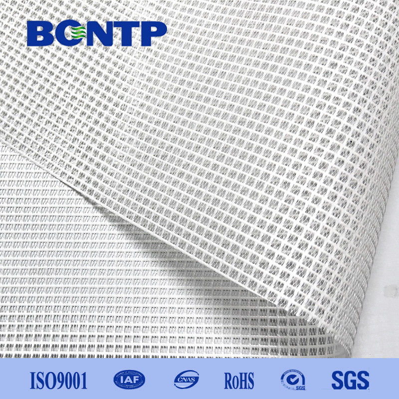 White Mesh Tarpaulin Banner Printing IOS9001 Flame Retardant