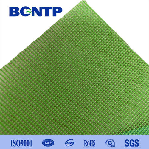 Leaf Green 250Dx250D 22x19 125gsm Fireproof PVC Mesh Fabric 1.88m